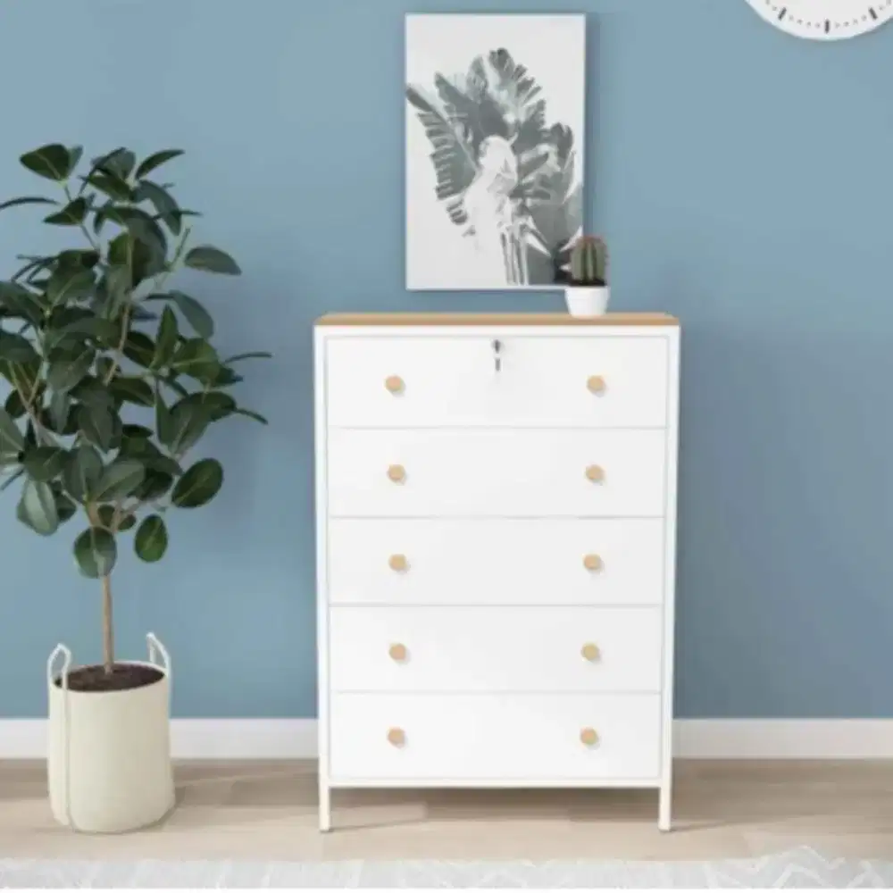 Selma Alana Laci Penyimpanan 5 Tingkat -Putih