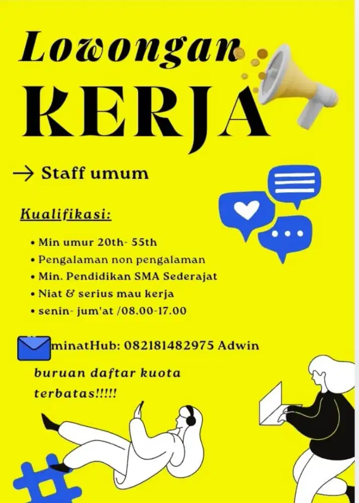 Lowongan kerja jadi admin perusahaan