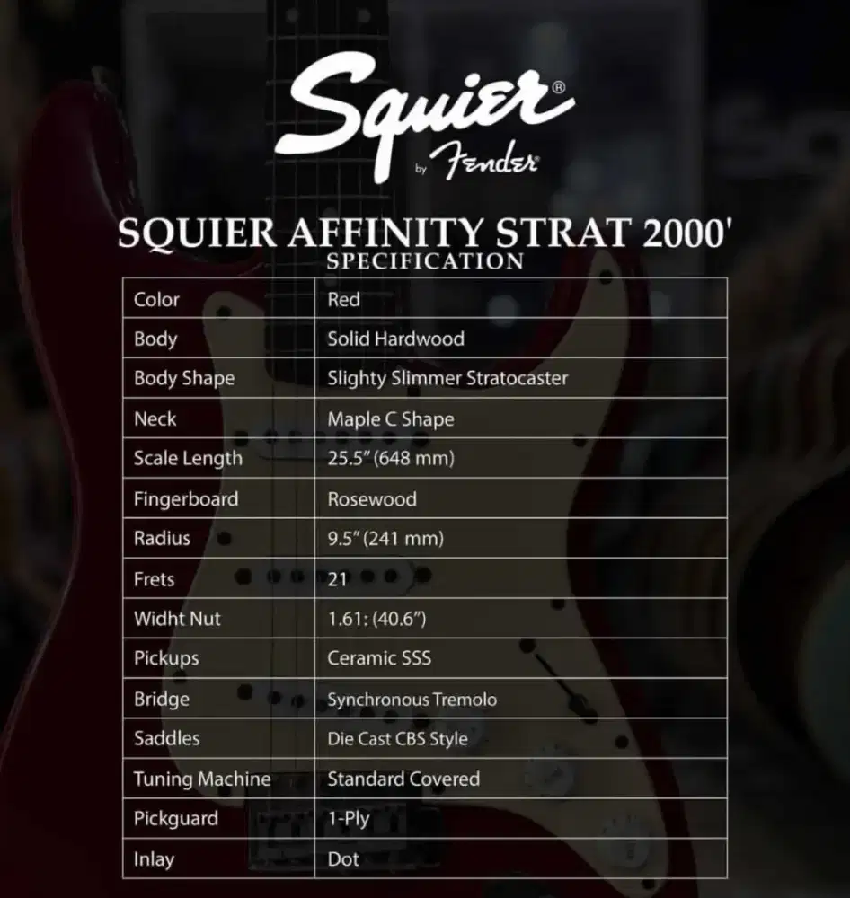 FENDER SQUIER AFFINITY STRAT