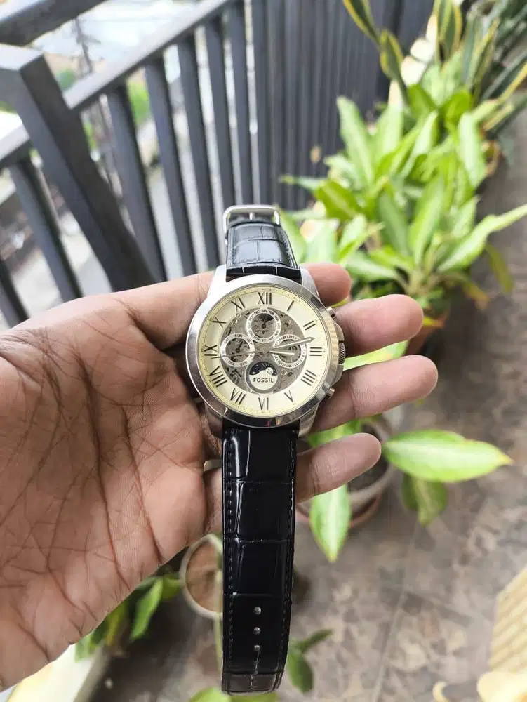 Fossil ME3027 Grant White Skeleton Dial Automatic