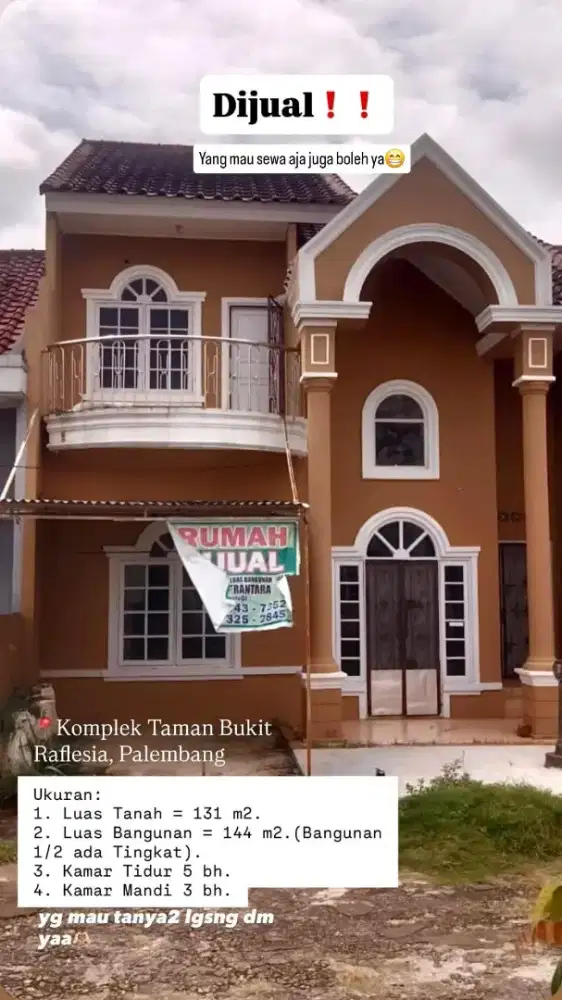 Dijual Rumah Taman Bukit Raflesia Palembang