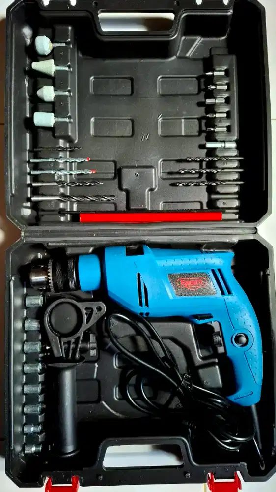 Baru mesin bor listrik Impact drill 13mm koper set lengkap