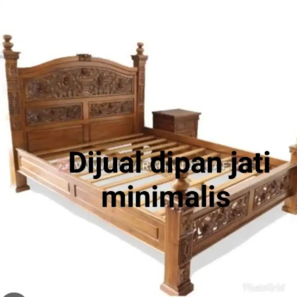 Hallo dijual Dipan jati minimalis, kondisi Masi bagus