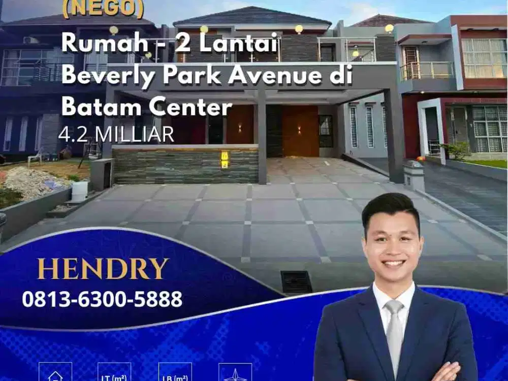 Dijual Rumah Beverly Park Avenue Batam Center Full Renovasi Siap Huni