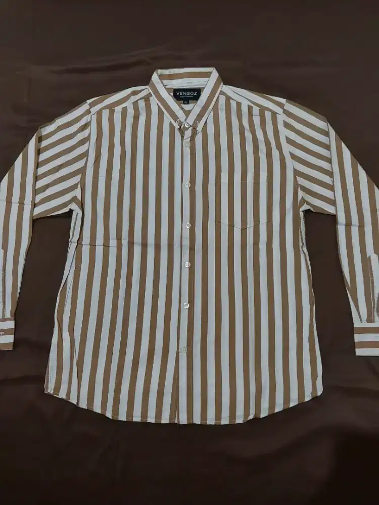 Baju casual tangan panjang kemeja tangan panjang casual Vengoz size L