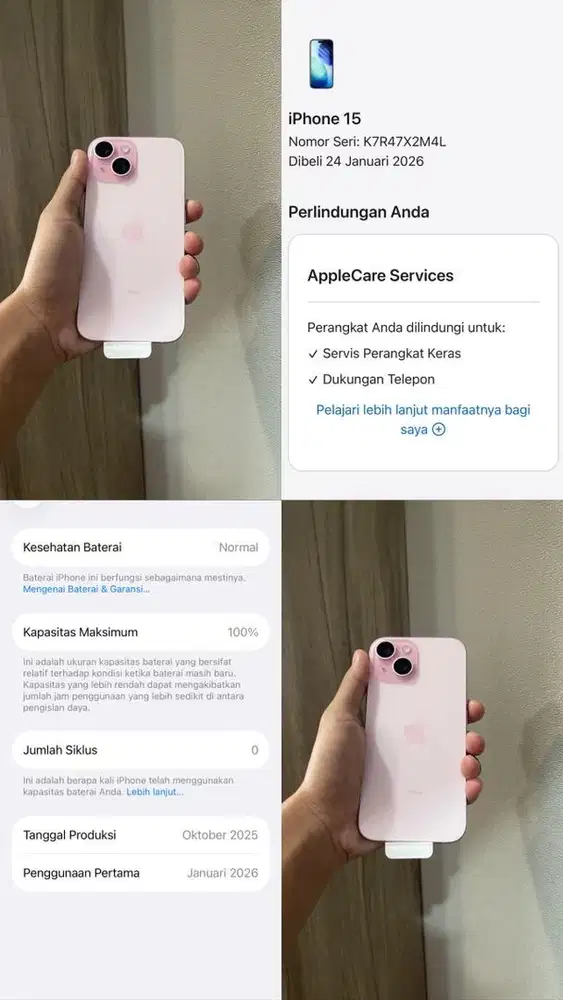 15 pink 128 gb ibox open box