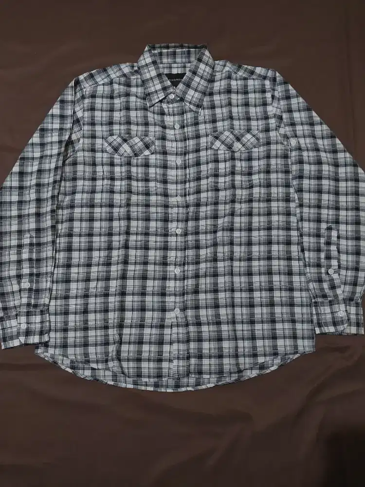 Baju casual kemeja casual kemeja tangan panjang ambrogio