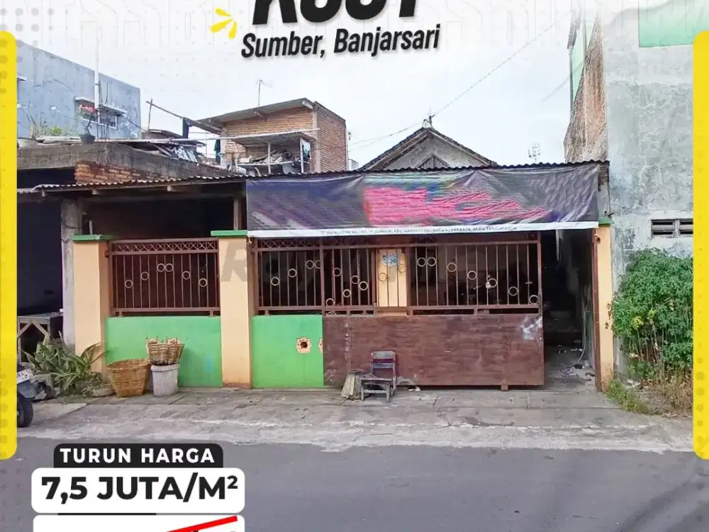 Rumah Kost 10kamar perlu renovasi dekat Sekolah Smp Smk Sumber Banjarsari Solo