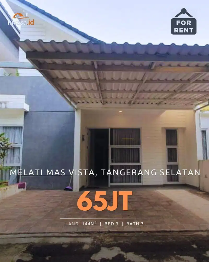 DISEWAKAN MELATI MAS VISTA BLOK U