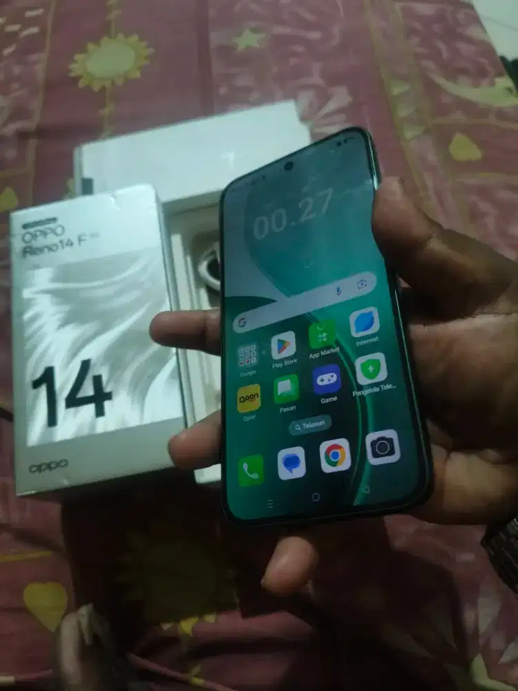 oppo reno 14F 5G ram 12/256 fulset mulus