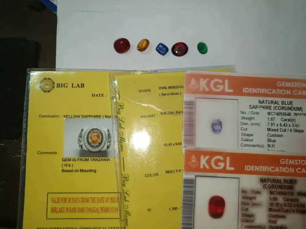 Dijual permata asli ada memo sertifikatnya hrg murah