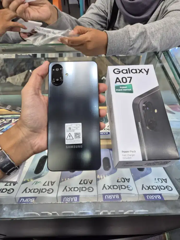 GALAXY A07 4/64 POWERPACK 15W + HYDROGEL CLEAR + CLEAR CASE‼️
