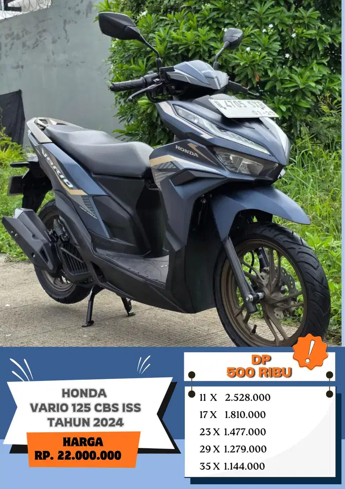 Dp 500 ribu!! HONDA VARIO 125 CBS ISS TAHUN 2024