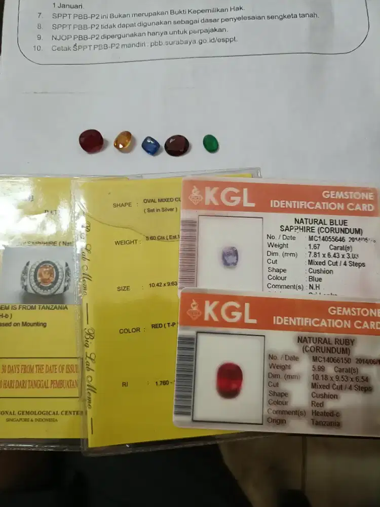 Dijual permata asli ada memo sertifikat nya, hrg murah