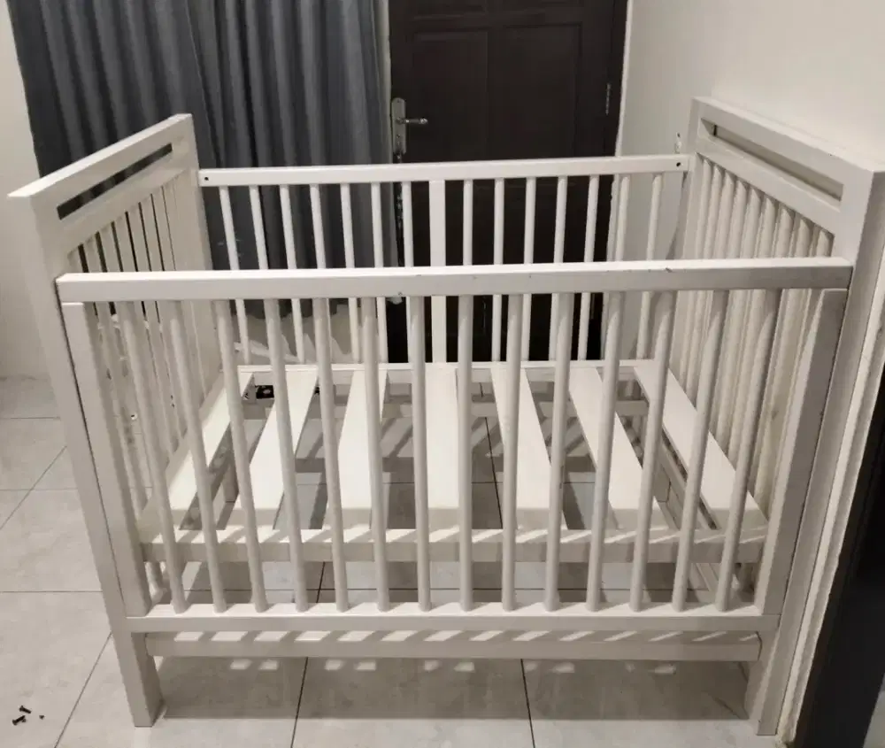 box bayi putih kayu 90x120