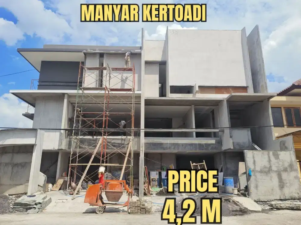 ‼️MEWAH GRESS‼️RUMAH BARU di MANYAR KERTOADI JALAN UTAMA. DEKAT KLAMPIS, MERR, SEMOLOWARU, NGINDEN, KERTAJAYA, DHARMAHUSADA, GALAXY MALL, ITS, UNAIR,