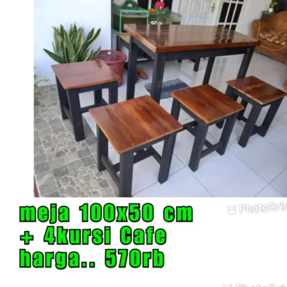 Meja kursi warung makan, meja kursi resto Cafe, meja kursi rumah kost