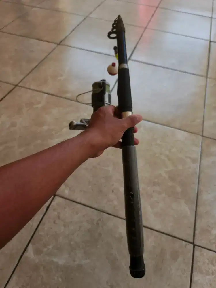 Joran + reel spinning bekas