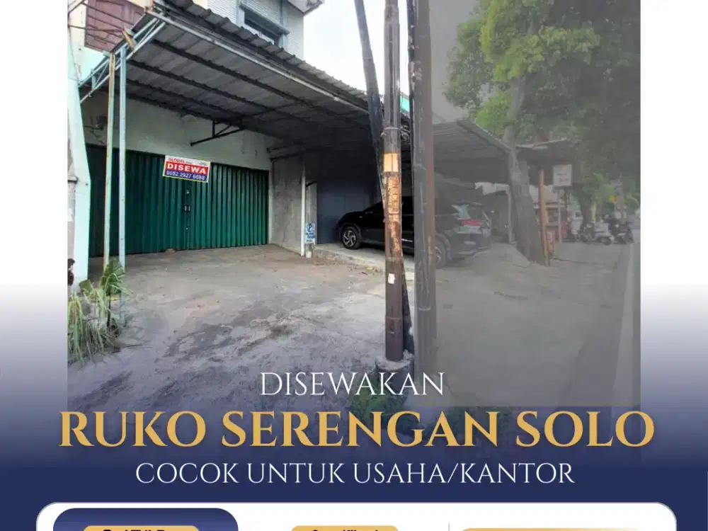 Ruko 2 Lantai Lokasi Strategis Serengan