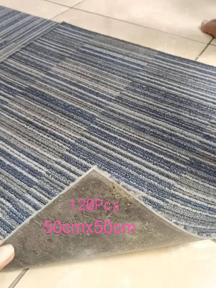 Jual karpet lantai Tile second premium