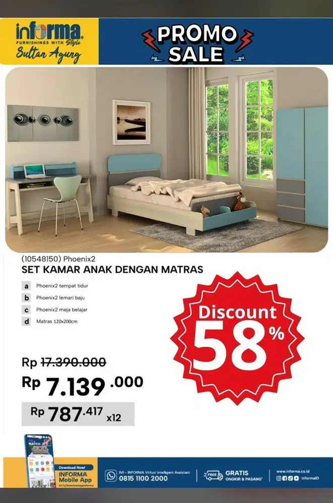 Promo set kamar bisa kredit syarat ktp