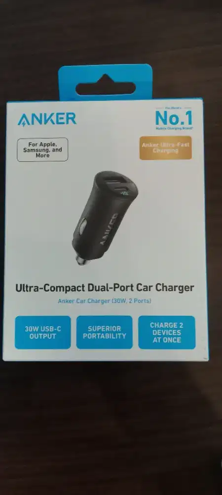 Anker Car Charger 30w
2Ports – A2741H11 Black