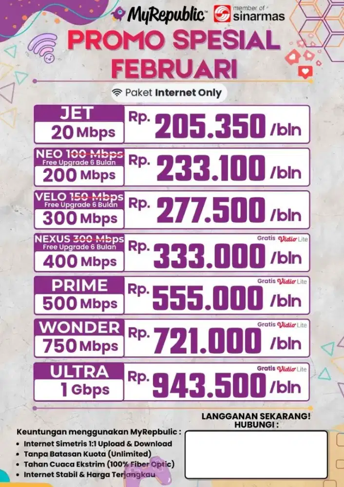 MY REPUBLIC WIFI MEDAN PT SINARMAS