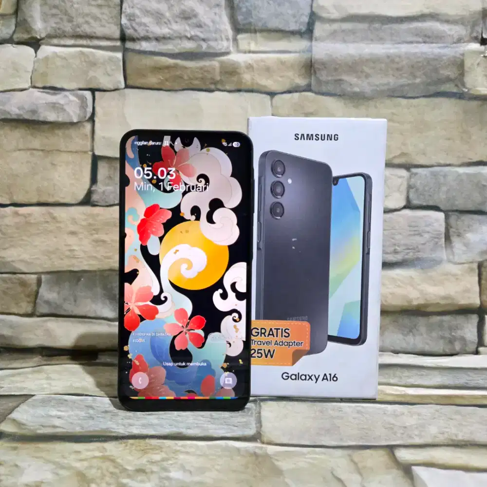 Samsung Galaxy A16 4G 8/256 Black Fulset segel mulus 98% Garansi