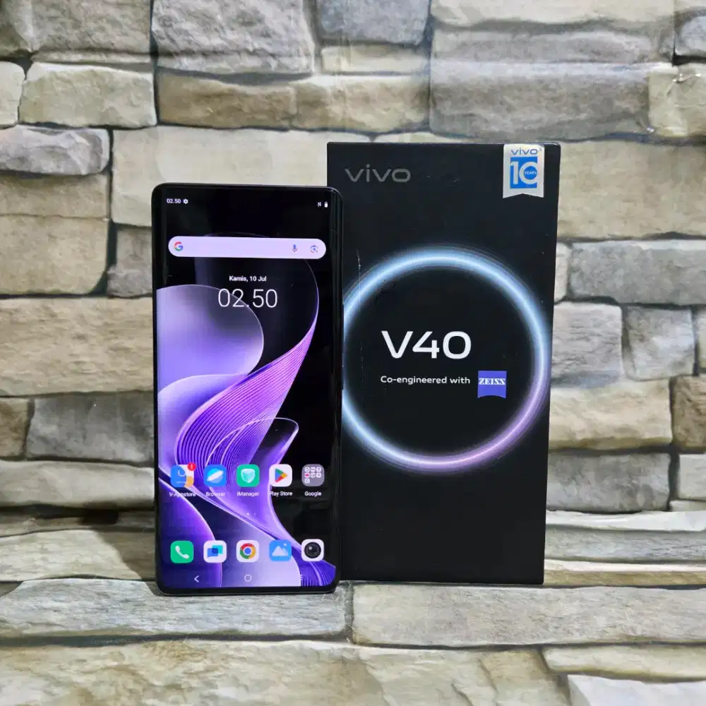 Vivo V40 5G 12/256 Ungu Fulset segel mulus 98%