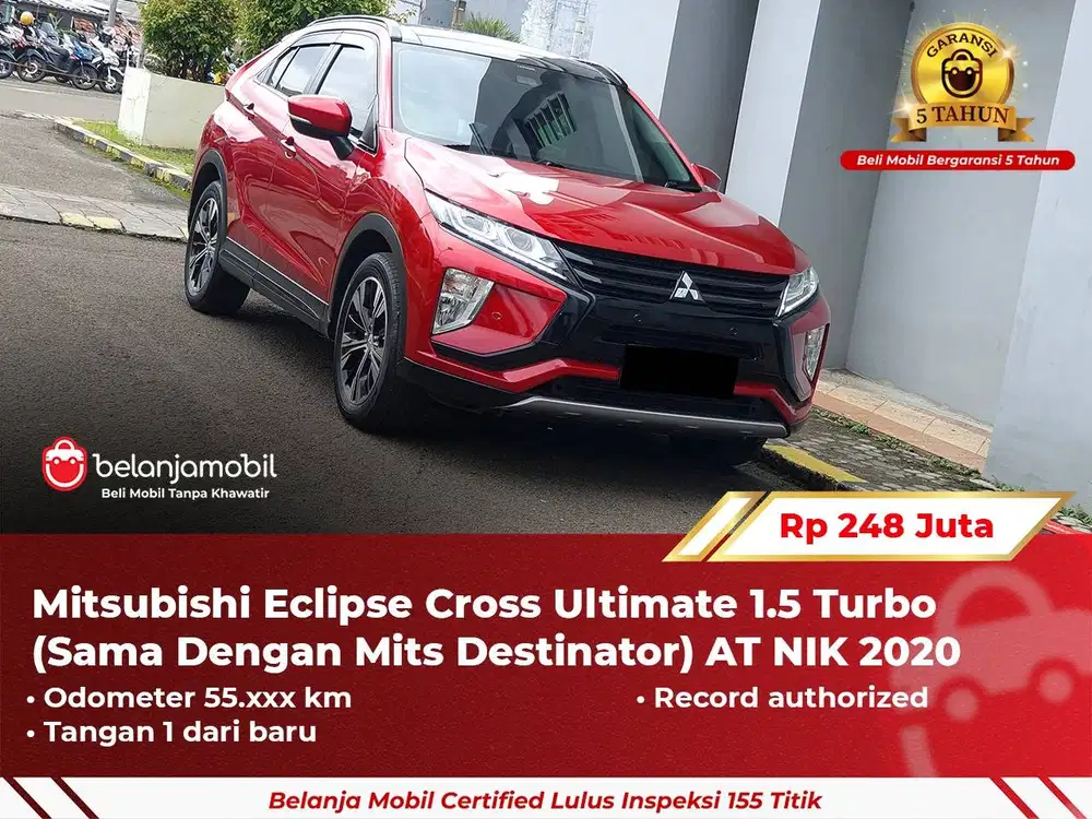 [ GARANSI 5TH ] Mitsubishi Eclipse Cross Ultimate 1.5 Turbo 2020/2021