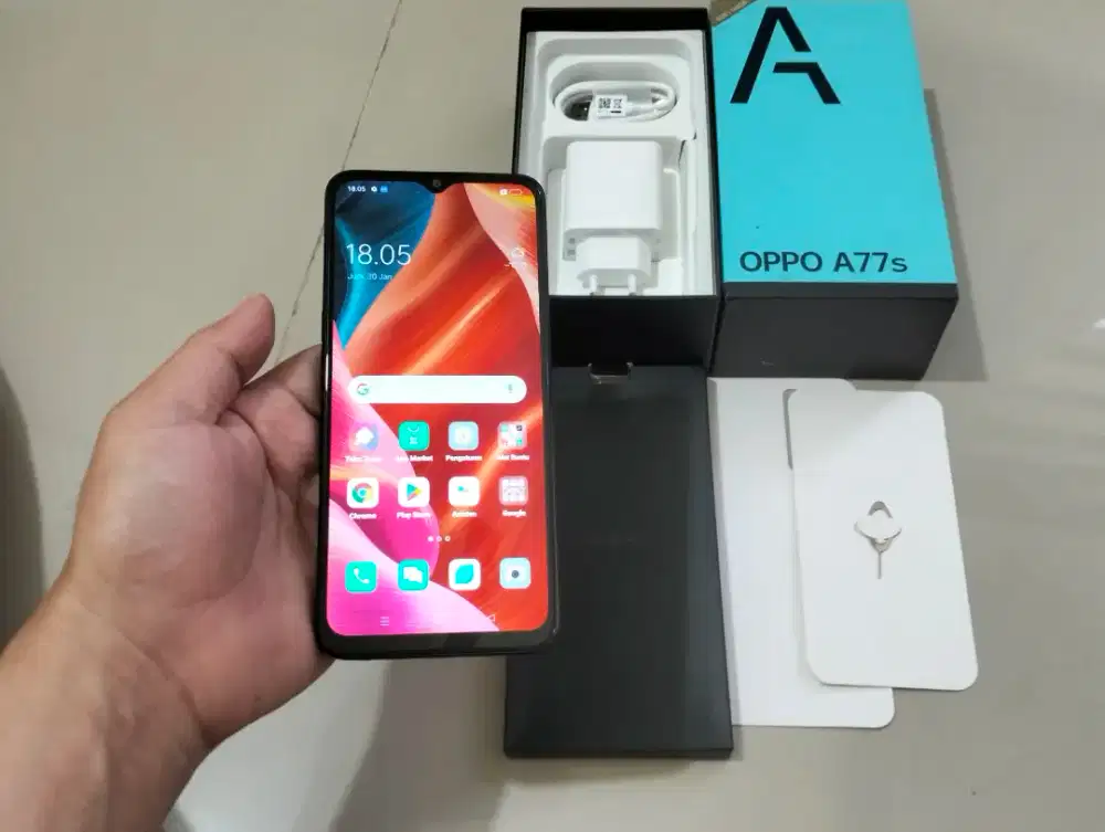 BUTUH UANG OPPO A77S RAM 8GB /128GB 4G LTE 6.56in Fingerprint 5000Mah
