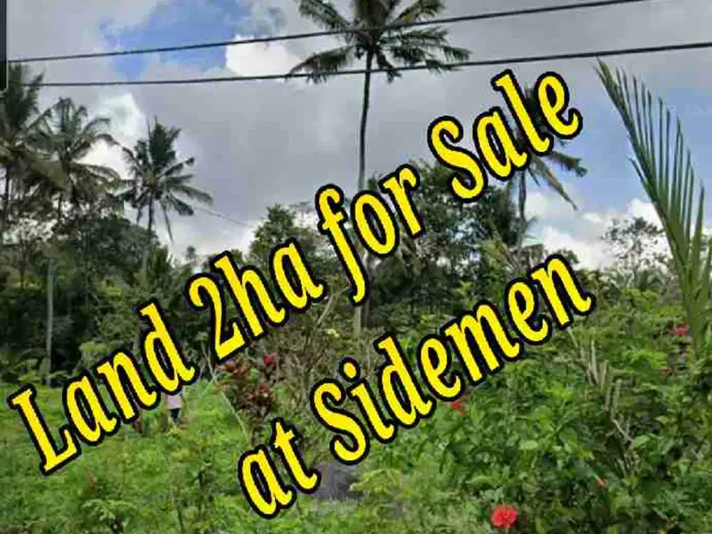 Land 2ha for Sale at Sidemen Traditional Village Bali