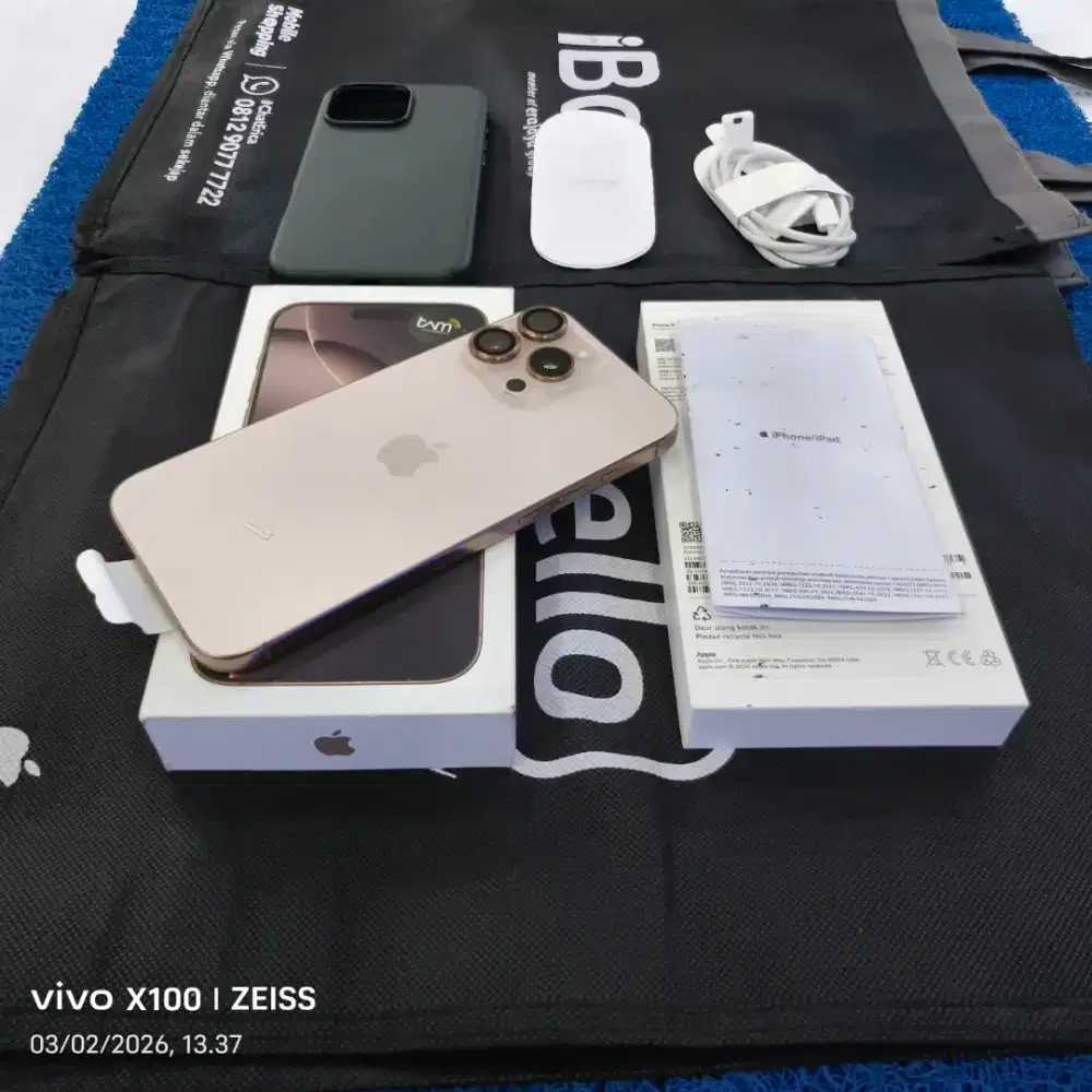 Iphone 16 Pro Max 512gb 99,9% like new Grs resmi ibox msh Grs Mei 2026