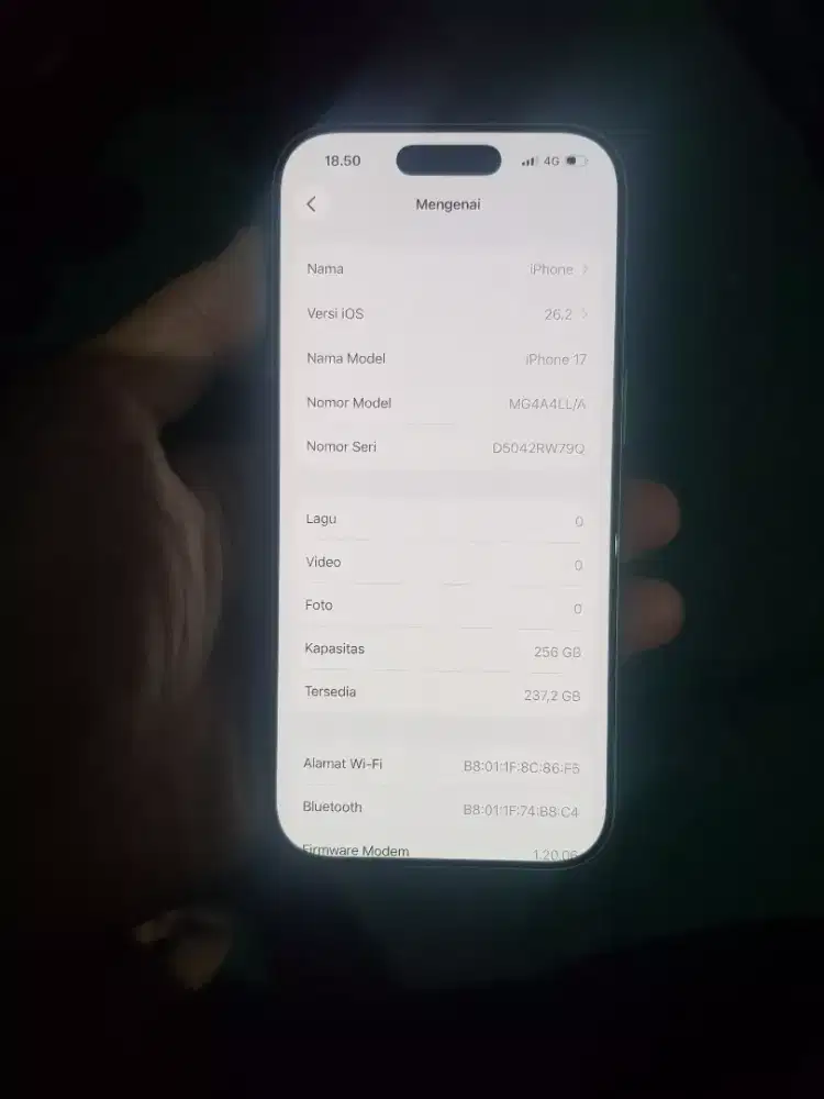 Iphone 17 256GB basic ex inter masih garansi