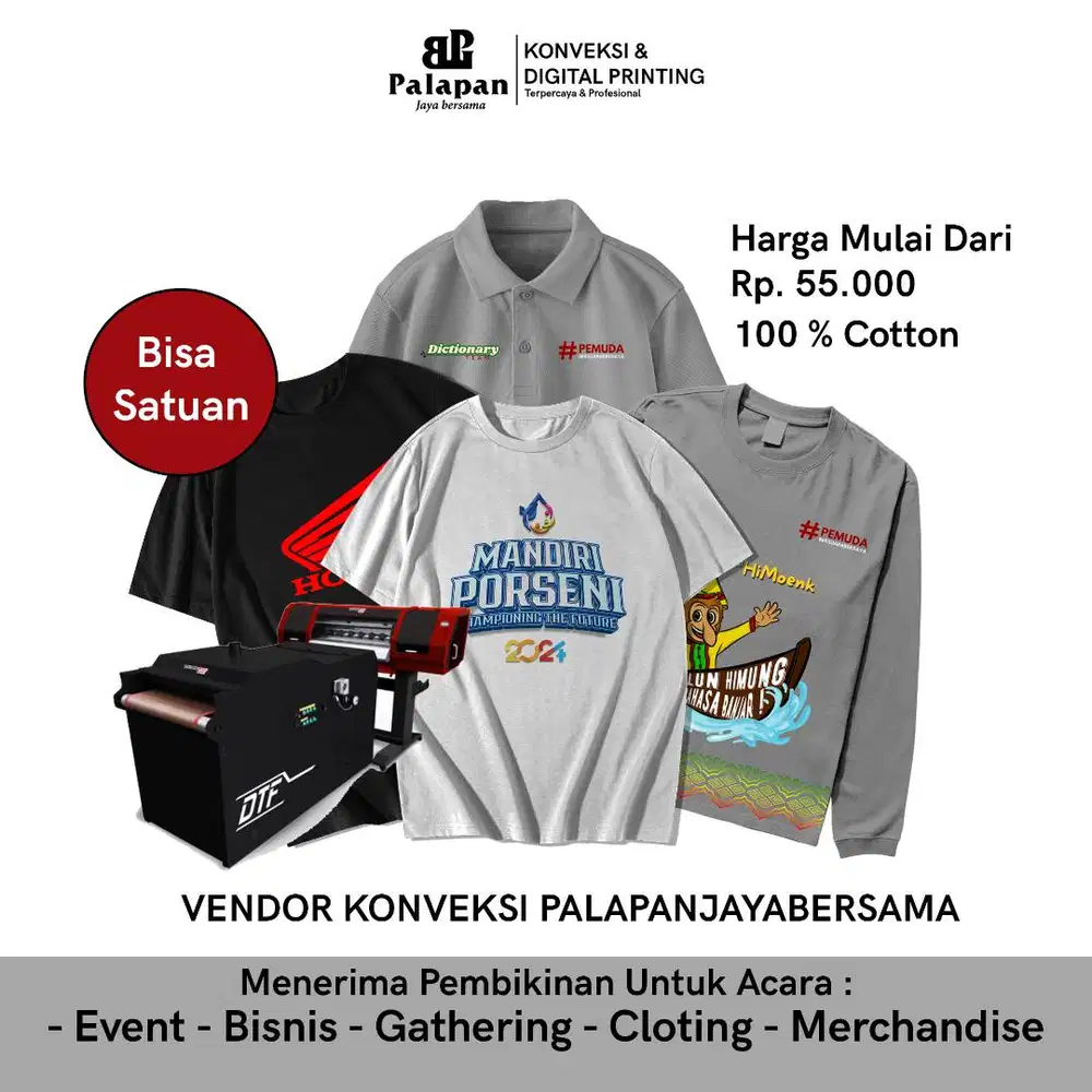 Konveksi banjarmasin sablon kaos murah