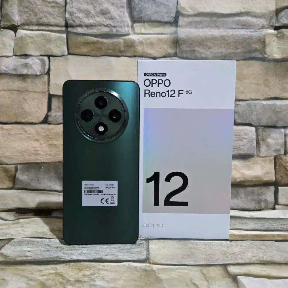 Oppo Reno 12F 5G 12/512 Green Fulset segel mulus 98%