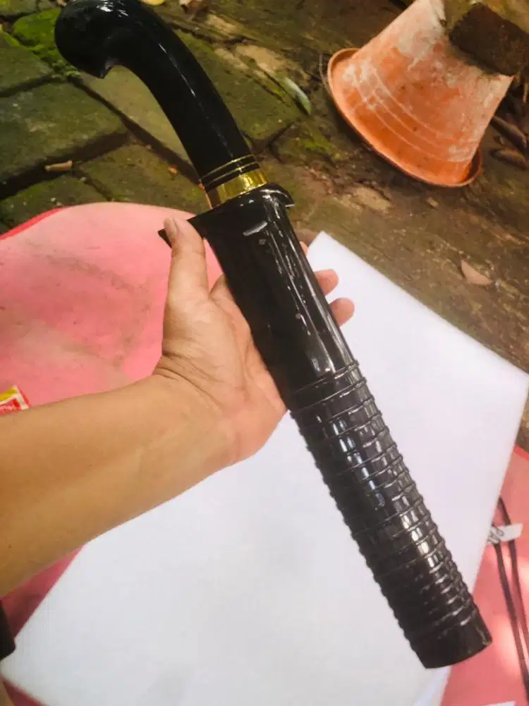 Golok Sembelih baja Elmax full tanduk kebo