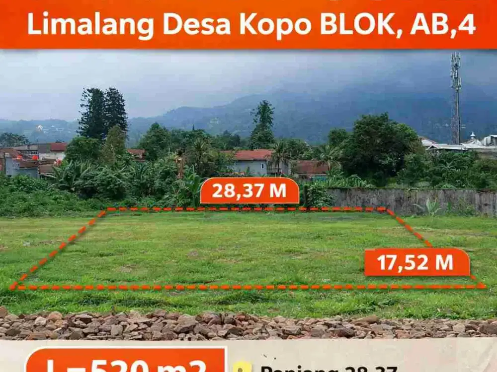 Di jual tanah Lewimalang legalitas SHM