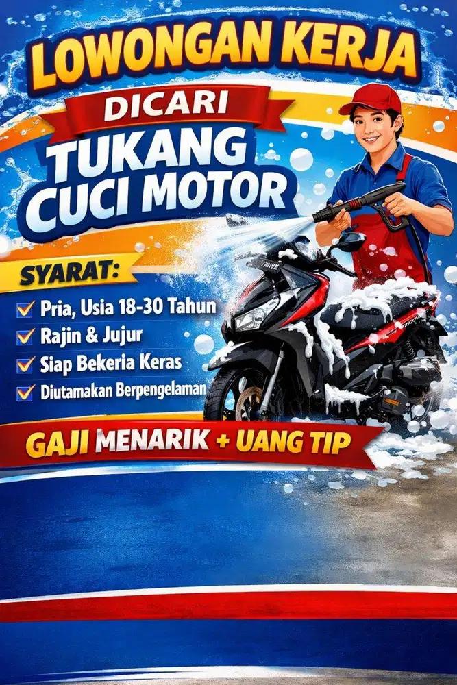 lowongan pekerjaan cuci motor