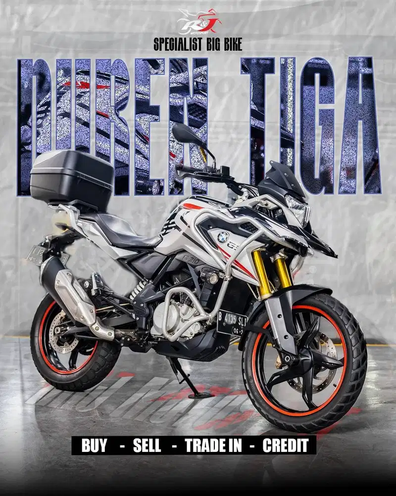 BMW GS 310 GS310 Km 20.000an warna Hitam Silver Full Paper