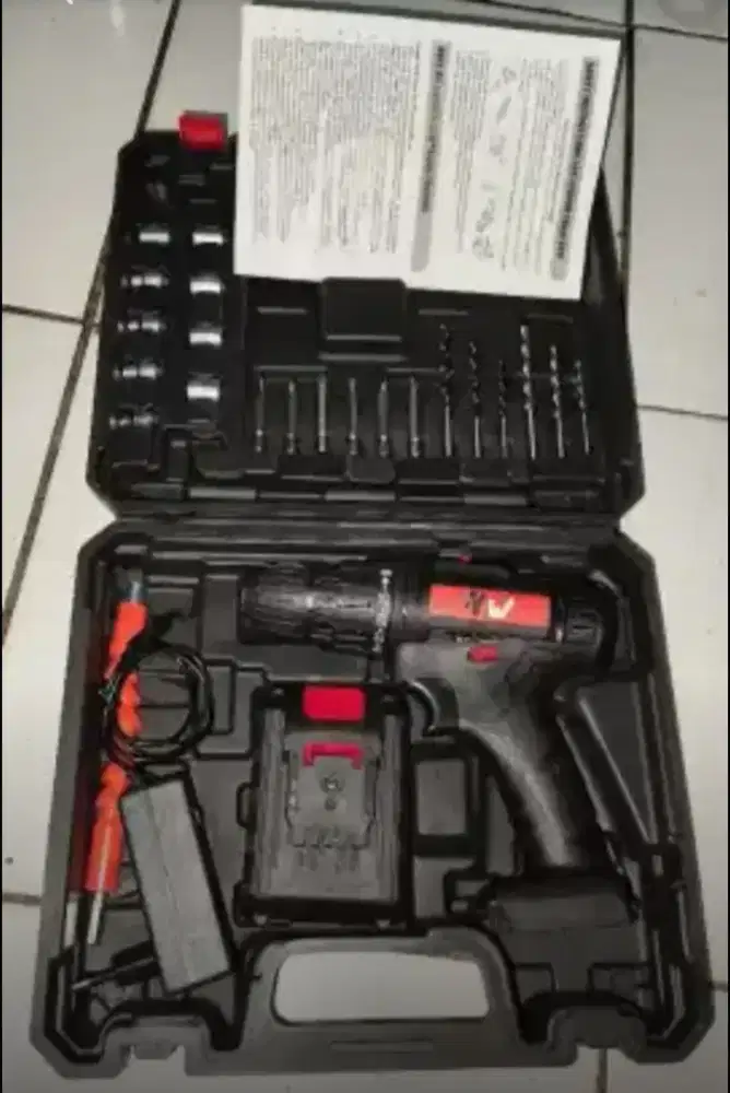 Bor impact drill jarang pakai normal merek nv Fulset