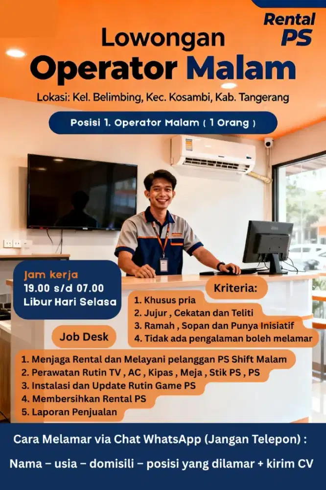 Lowongan kerja rental ps