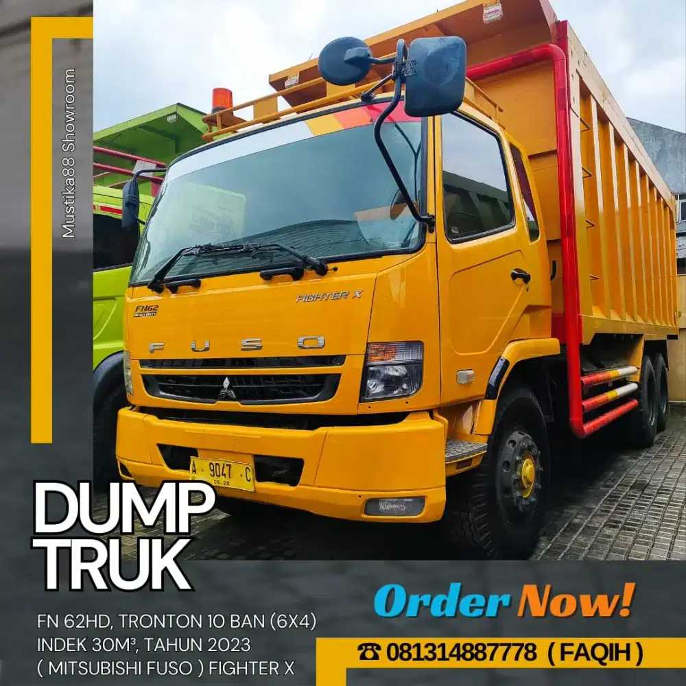 DUMP TRUK (30M³) MITSUBISHI FUSO FIGHTER X FN 62 HD, T R10 TH. 2023