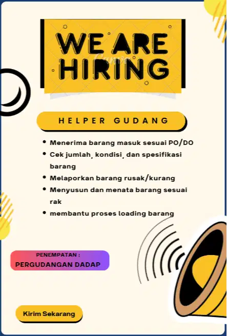 Staf Gudang (Bongkar Muat)