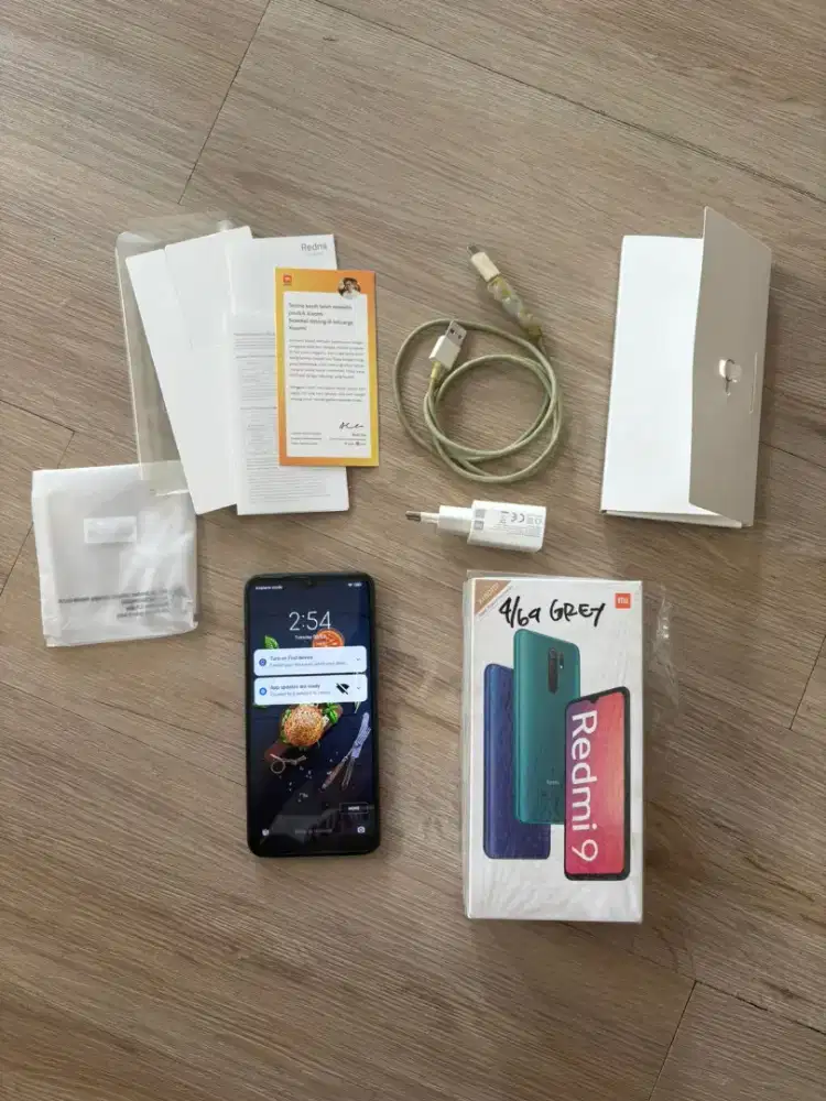 Redmi 9 4/64 Grey Komplit Ori