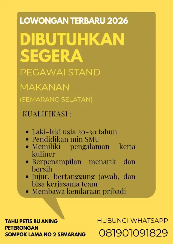 JAGA STAND TAHU PETIS