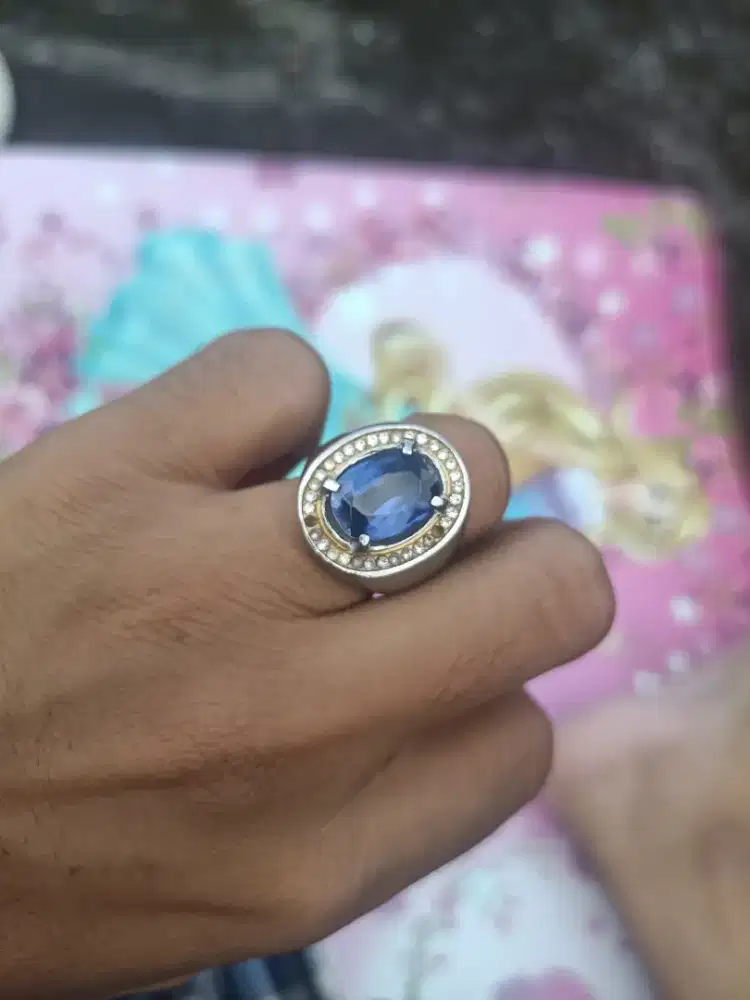 Cincin King Sapphire Ikatan Perak