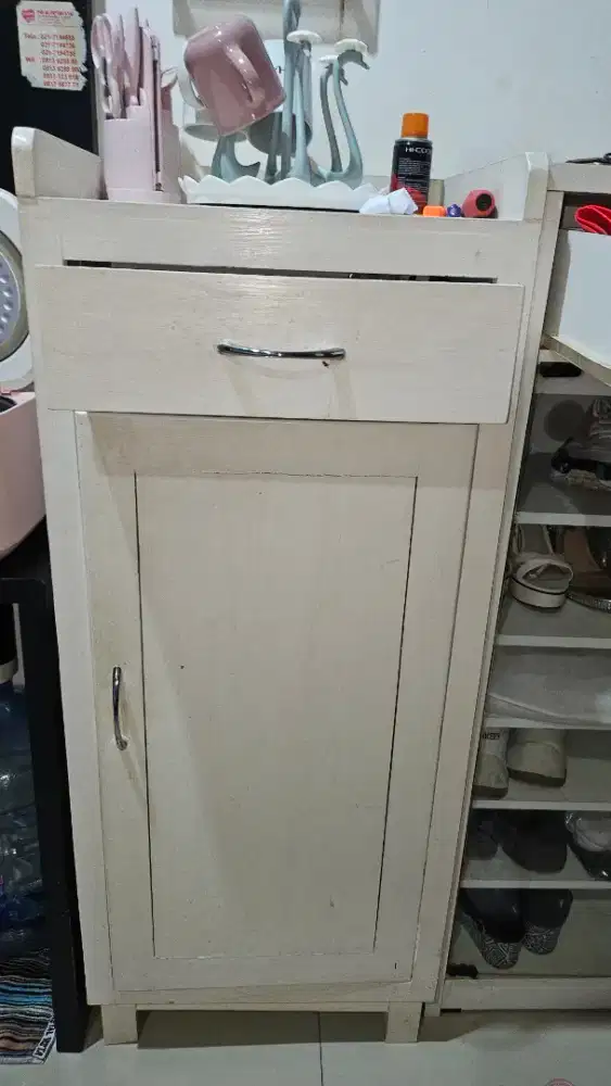 Lemari Jati & lemari sepatu kayu mahogani