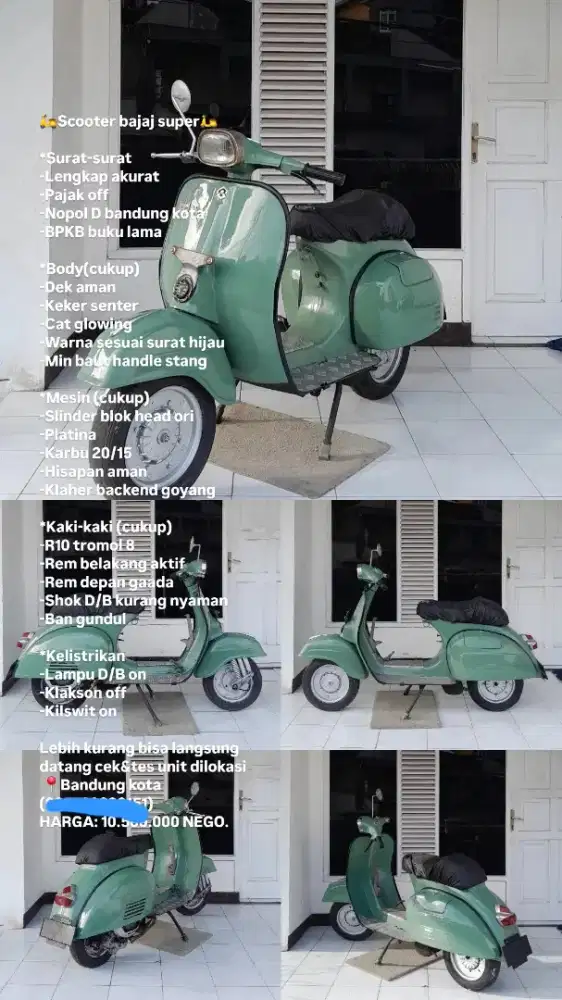 Scooter bajaj super 1978