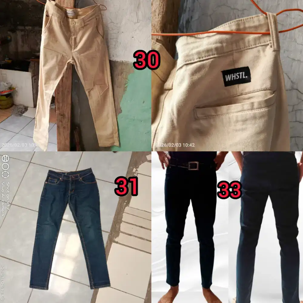 Hanya 100 ribu dapat 3 Celana Pria bermerek